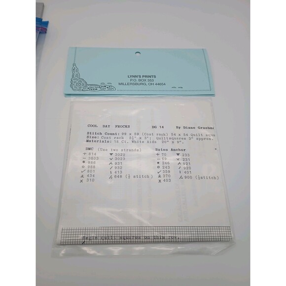 Diane Graebner Designs Counted Cross Stitch Cool Day Frocks Amish Chart Laundry - Picture 3 of 4